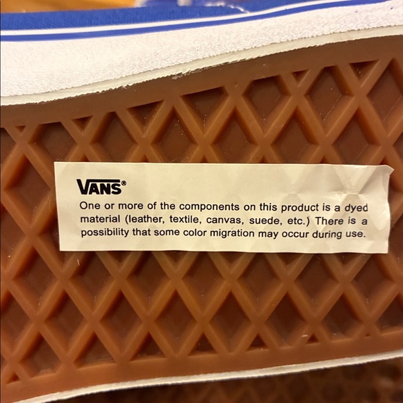 NWT Youth Size 7 Vans SK8-Hi Reflective High-Tops Royal Blue Checker (ABBA) - Picture 13 of 15